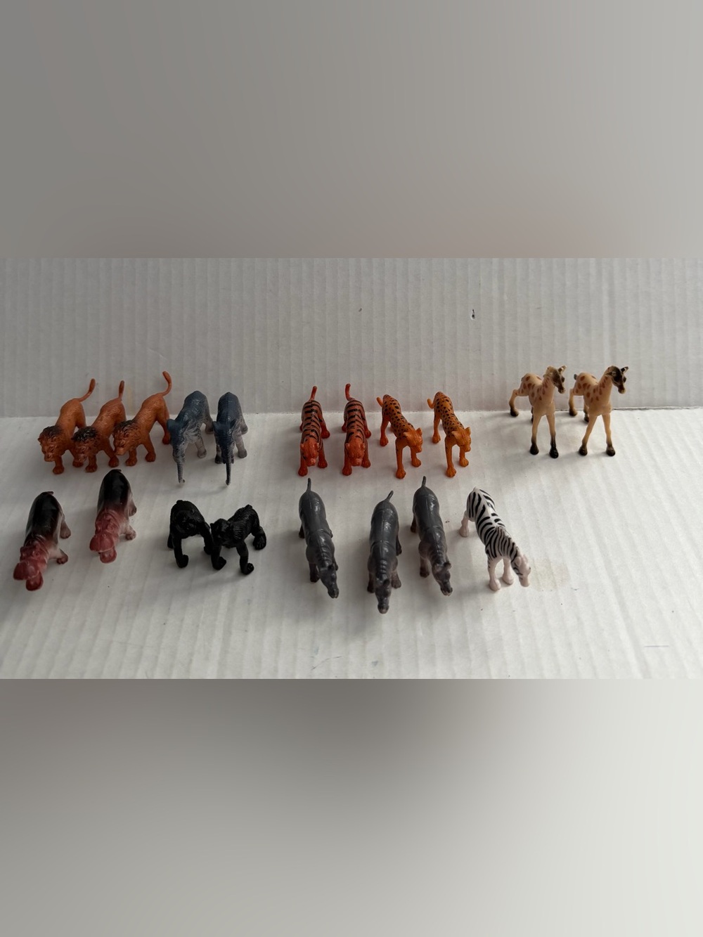 Mini Plastic African Safari Animal Figurine Set Group 2